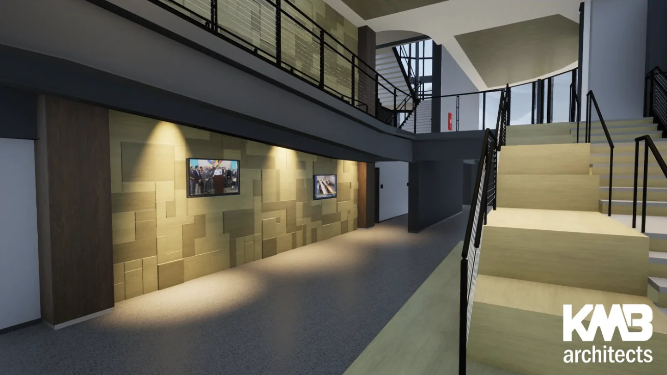 Social space and donor recognition wall